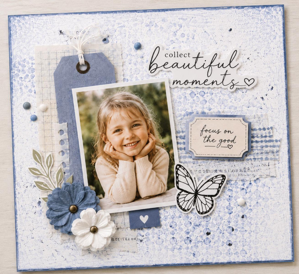Clear Stamp and Butterfly Cutting Dies, Memory Keeping Scrapbook Craft Supply