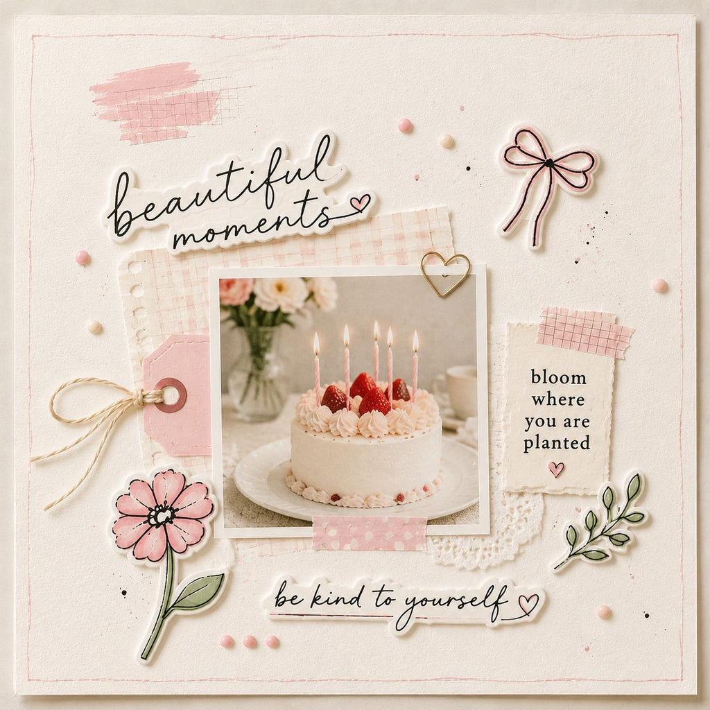 Clear Stamp and Butterfly Cutting Dies, Memory Keeping Scrapbook Craft Supply