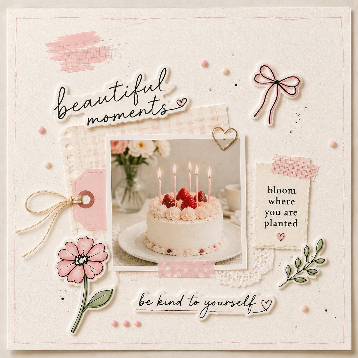 Clear Stamp and Butterfly Cutting Dies, Memory Keeping Scrapbook Craft Supply