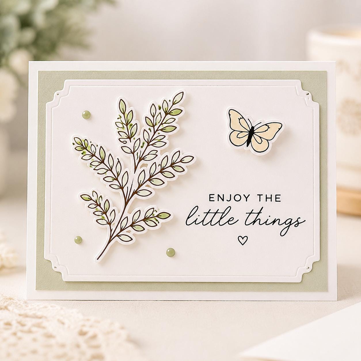 Botanical Stamp & Die Set | Wildflower Butterfly Cardmaking Supplies