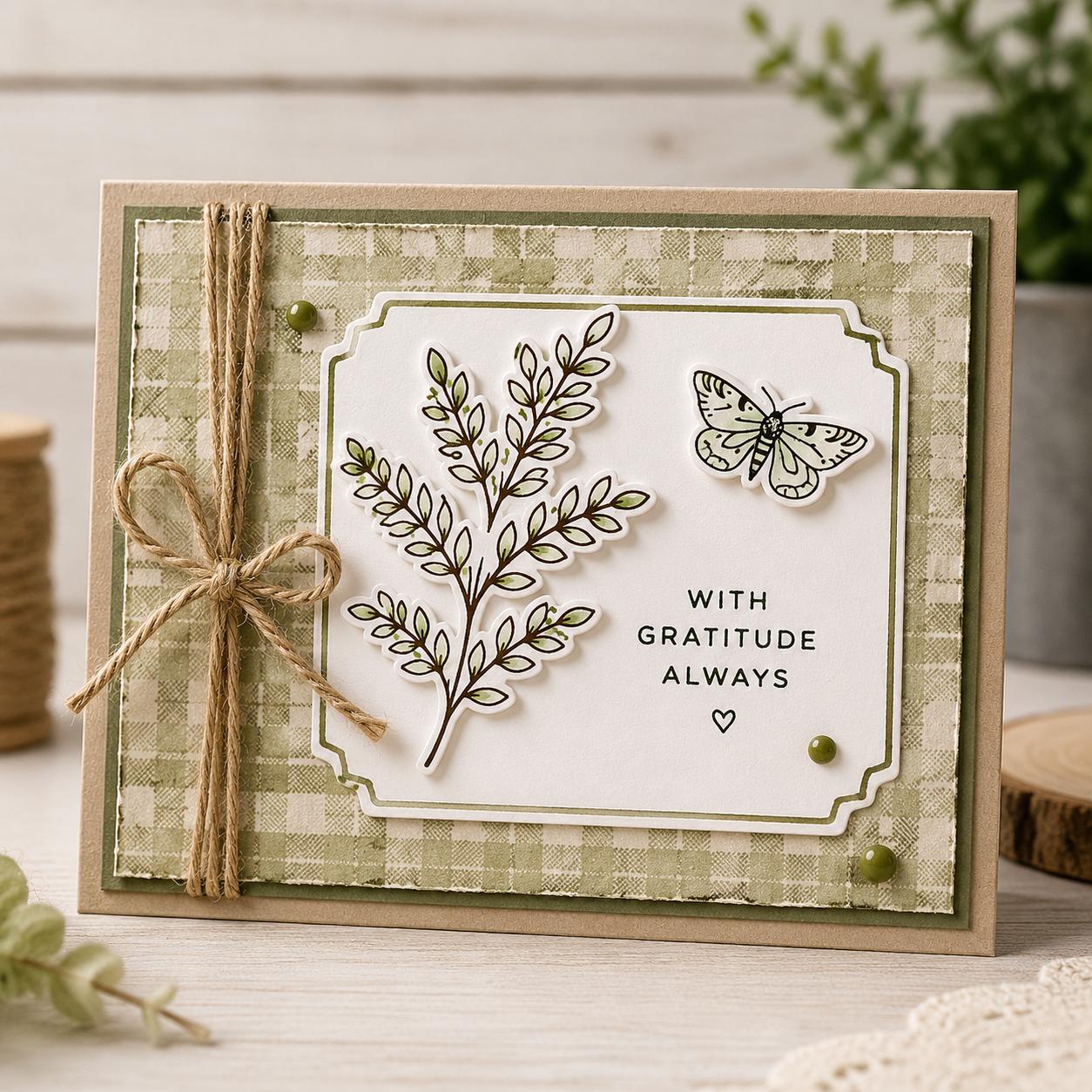 Botanical Stamp & Die Set | Wildflower Butterfly Cardmaking Supplies