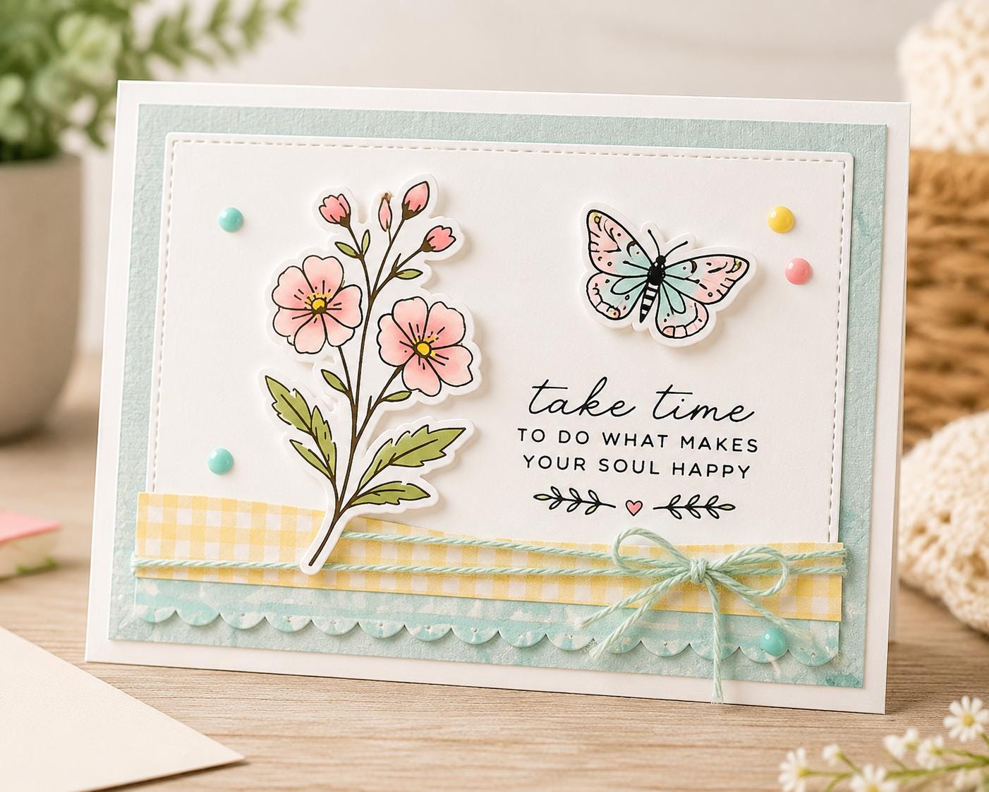 Botanical Stamp & Die Set | Wildflower Butterfly Cardmaking Supplies