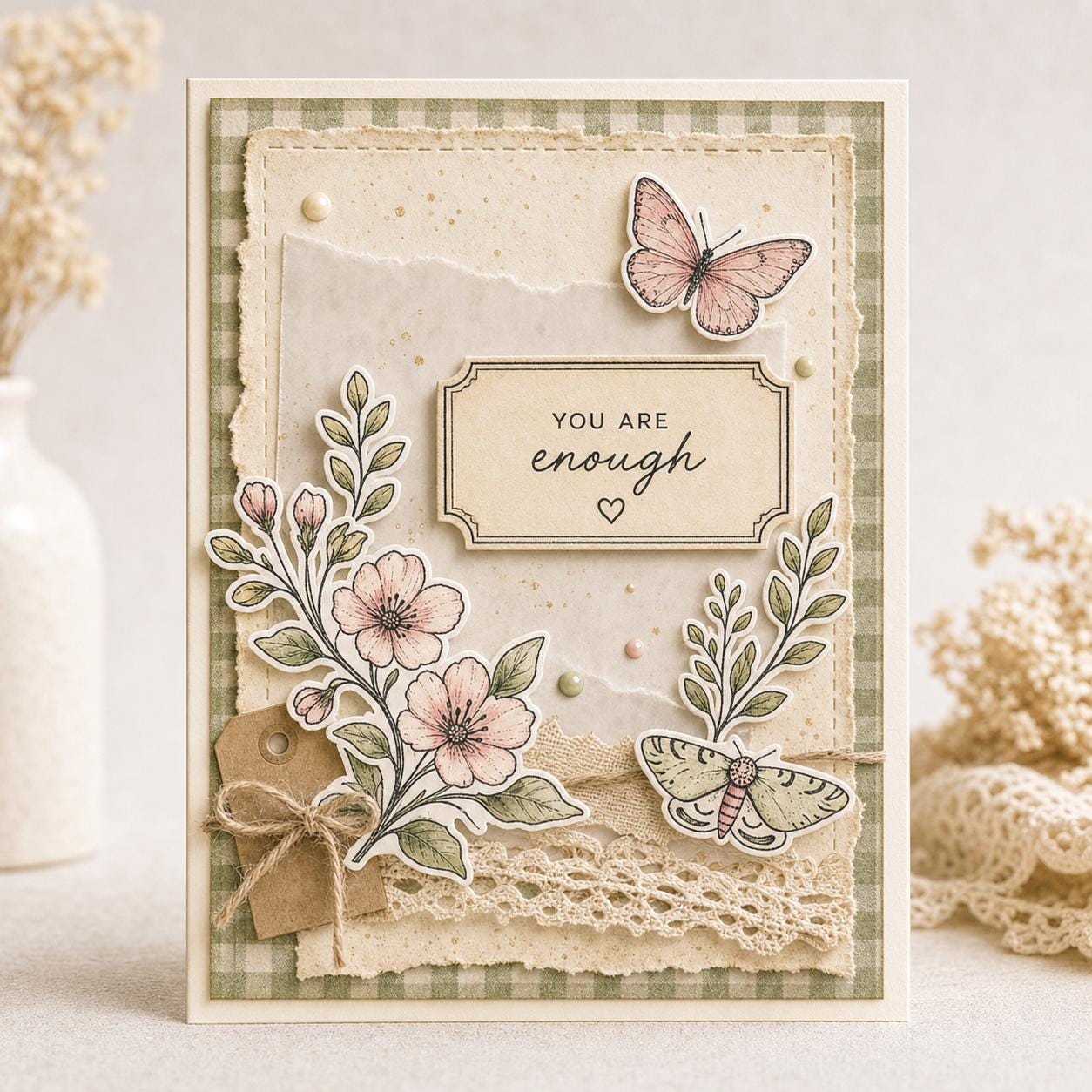 Botanical Stamp & Die Set | Wildflower Butterfly Cardmaking Supplies