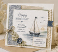 Nautical Clear Stamp & Die Set | Sailboat, Lighthouse, Sunset Card Making (15 Stamps)