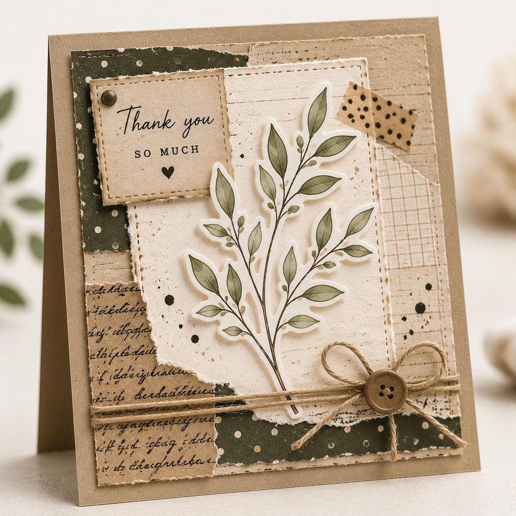 Botanical Leaf Stamp & Die Set | Greenery Card Making Supplies