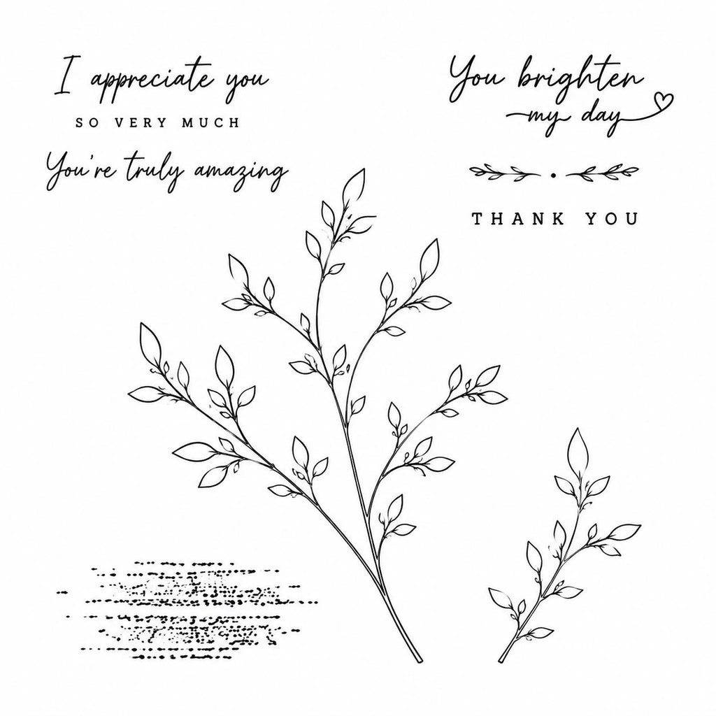 Botanical Leaf Stamp & Die Set | Greenery Card Making Supplies