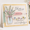 Mason Jar Floral Stamp & Die Set | Wildflower Bouquet Card Making Supplies