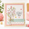 Flower Vase Stamp & Die Set | Lily of Valley Berry Bouquet Card Making Supplies