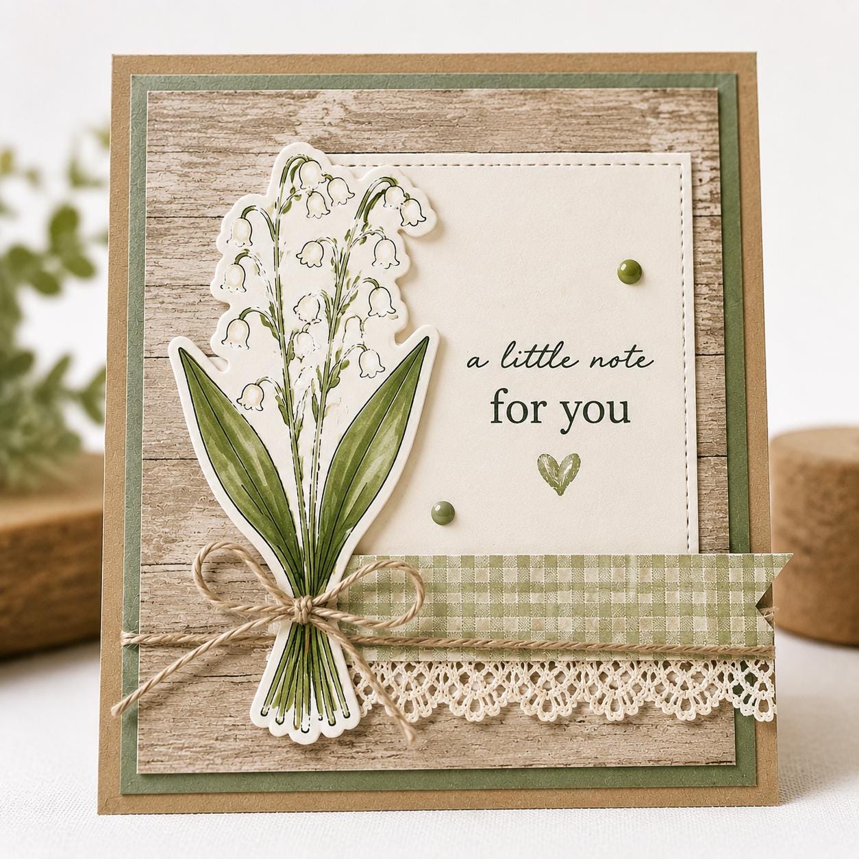 Flower Vase Stamp & Die Set | Lily of Valley Berry Bouquet Card Making Supplies