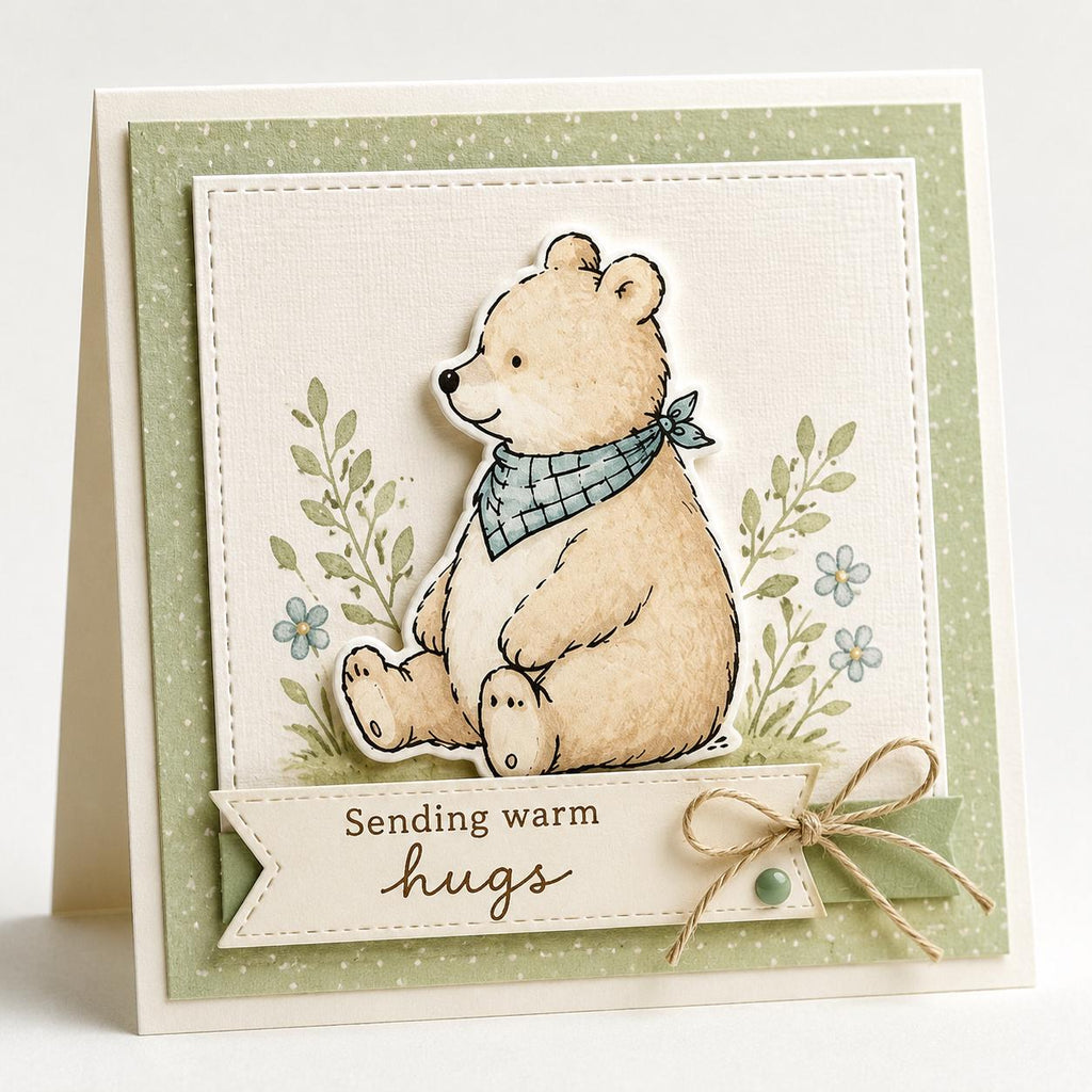 Woodland Animals Stamp & Die Set | Hedgehog, Bunny, Fox, Bear Card Making Supplies