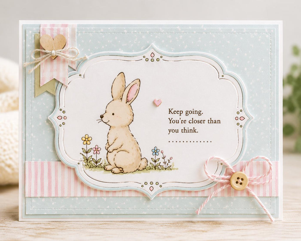 Decorative Frame Clear Stamp Set & Nesting Dies | Sentiment Stamps Friendship | Encouragement Card Making Supplies
