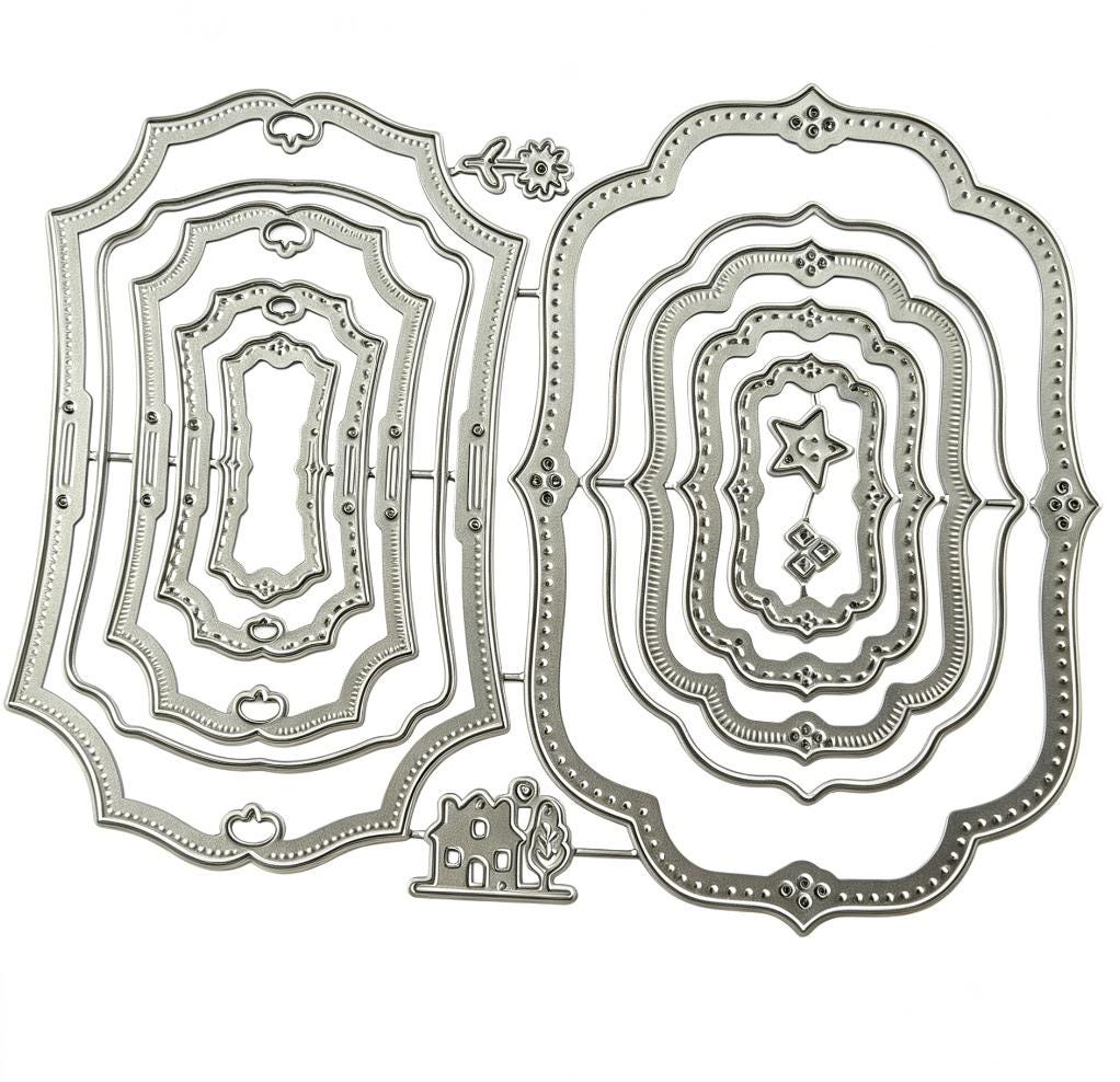 Decorative Frame Clear Stamp Set & Nesting Dies | Sentiment Stamps Friendship | Encouragement Card Making Supplies