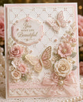 Quilted Stitched Background Metal Die Cut for Cardmaking & Scrapbooking