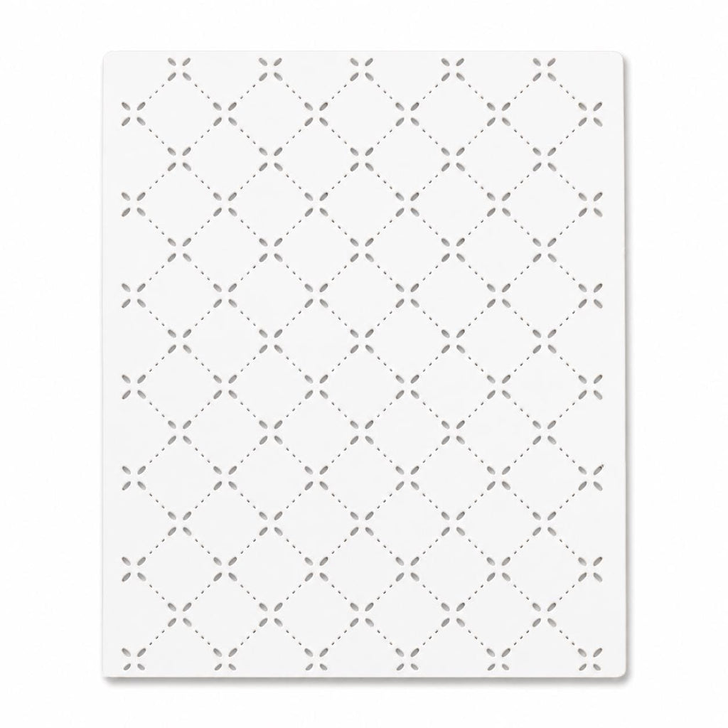 Quilted Stitched Background Metal Die Cut for Cardmaking & Scrapbooking