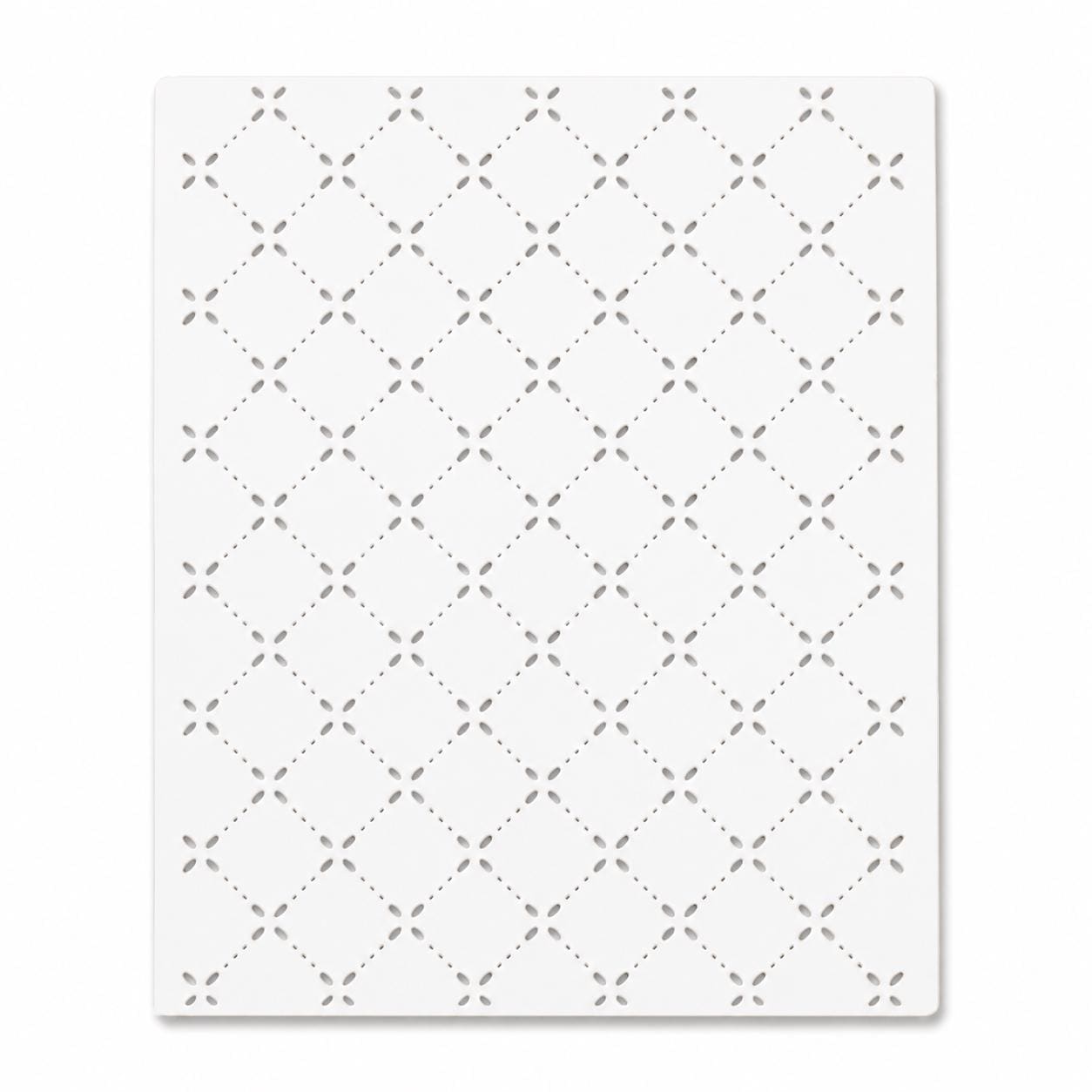 Quilted Stitched Background Metal Die Cut for Cardmaking & Scrapbooking
