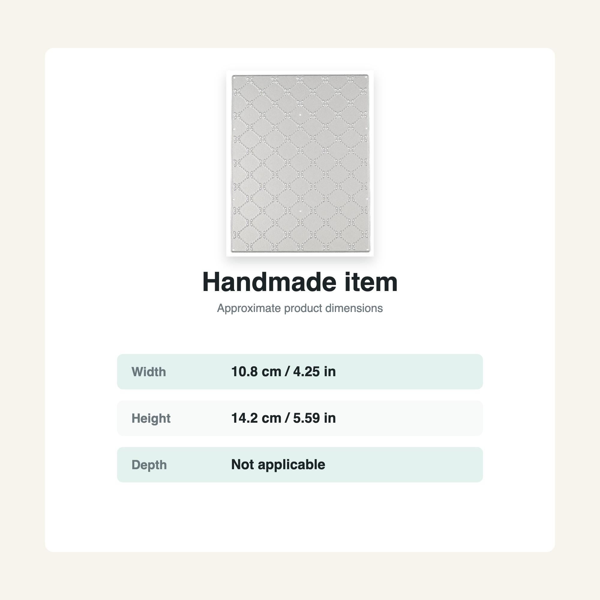 Quilted Stitched Background Metal Die Cut for Cardmaking & Scrapbooking
