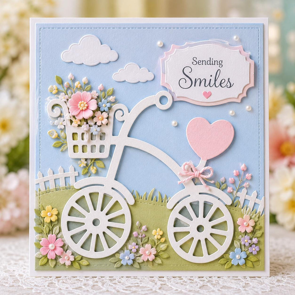 Bike Metal Cutting Dies, DIY Scrapbooking Stencils