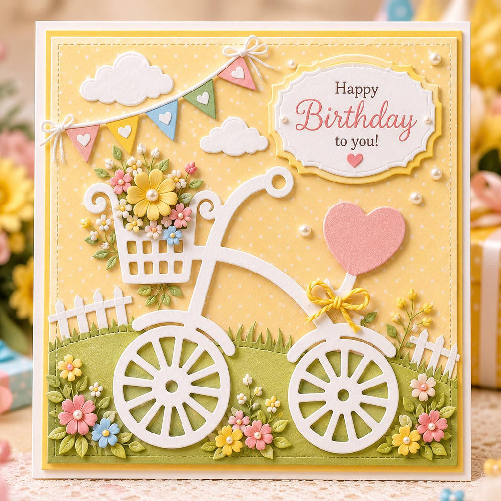 Bike Metal Cutting Dies, DIY Scrapbooking Stencils
