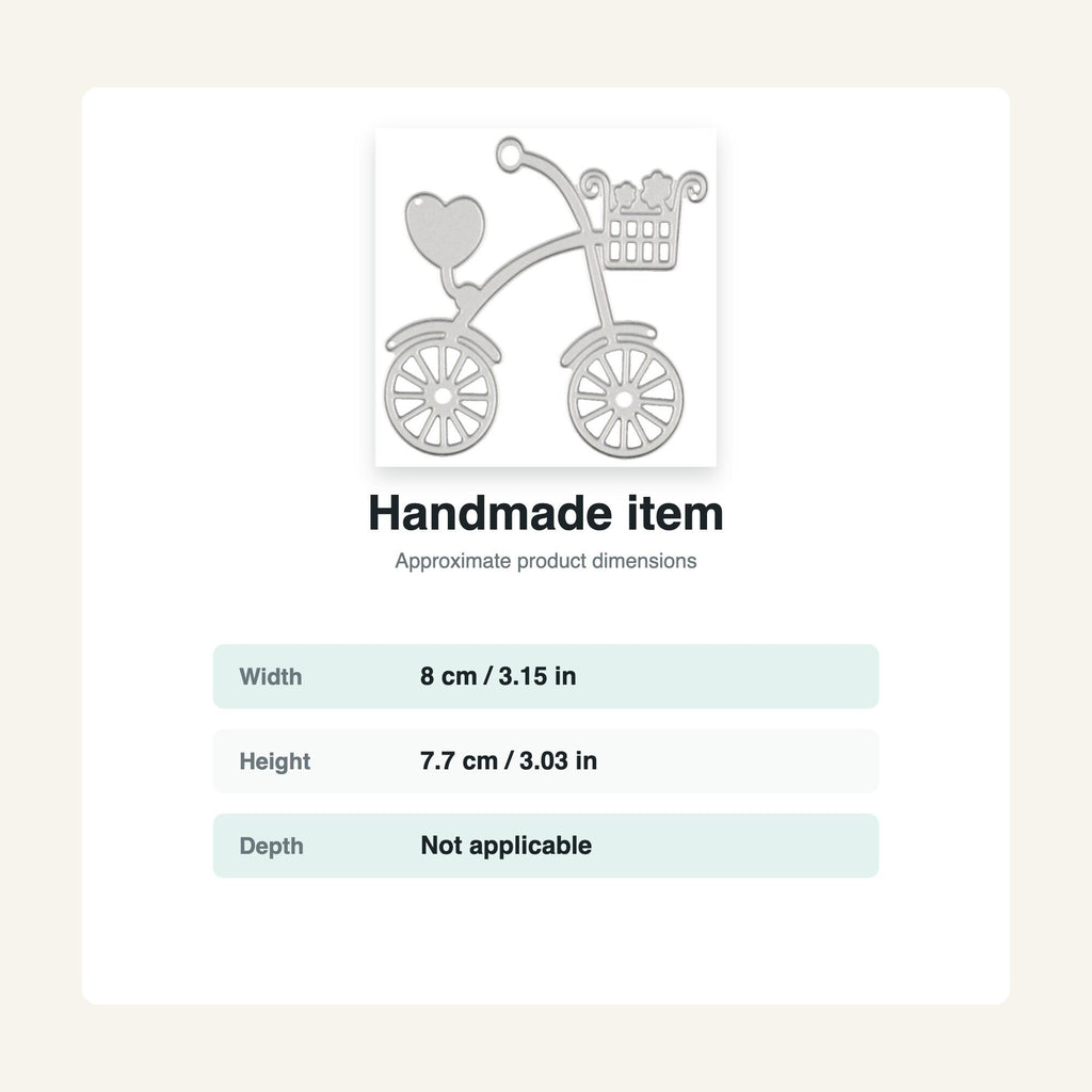 Bike Metal Cutting Dies, DIY Scrapbooking Stencils