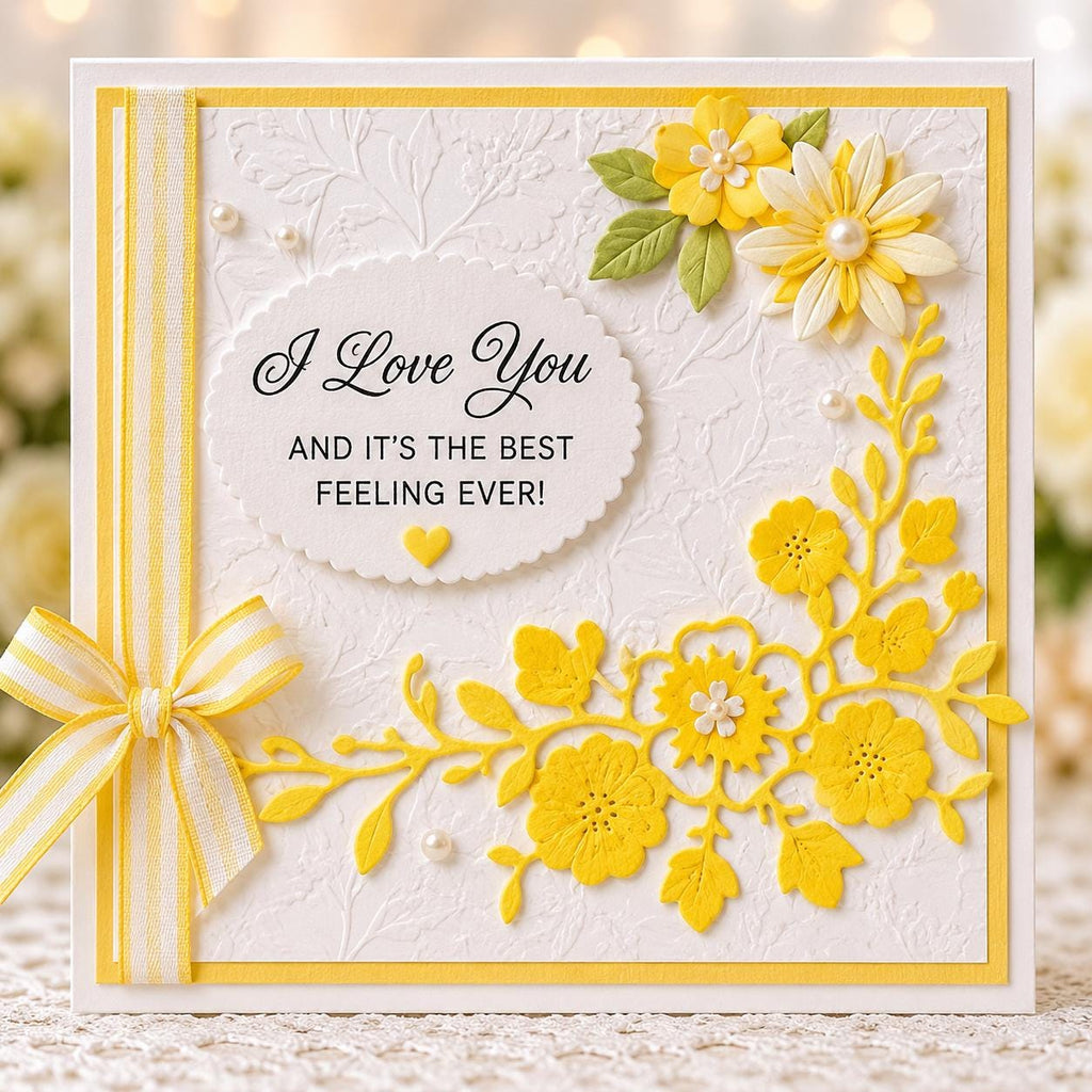 Corner Floral Spray Metal Die Cut for Card making and Scrapbooking