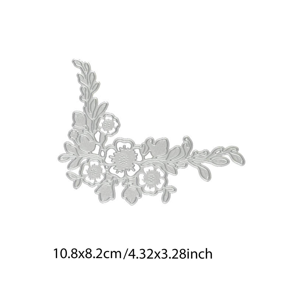 Corner Floral Spray Metal Die Cut for Card making and Scrapbooking