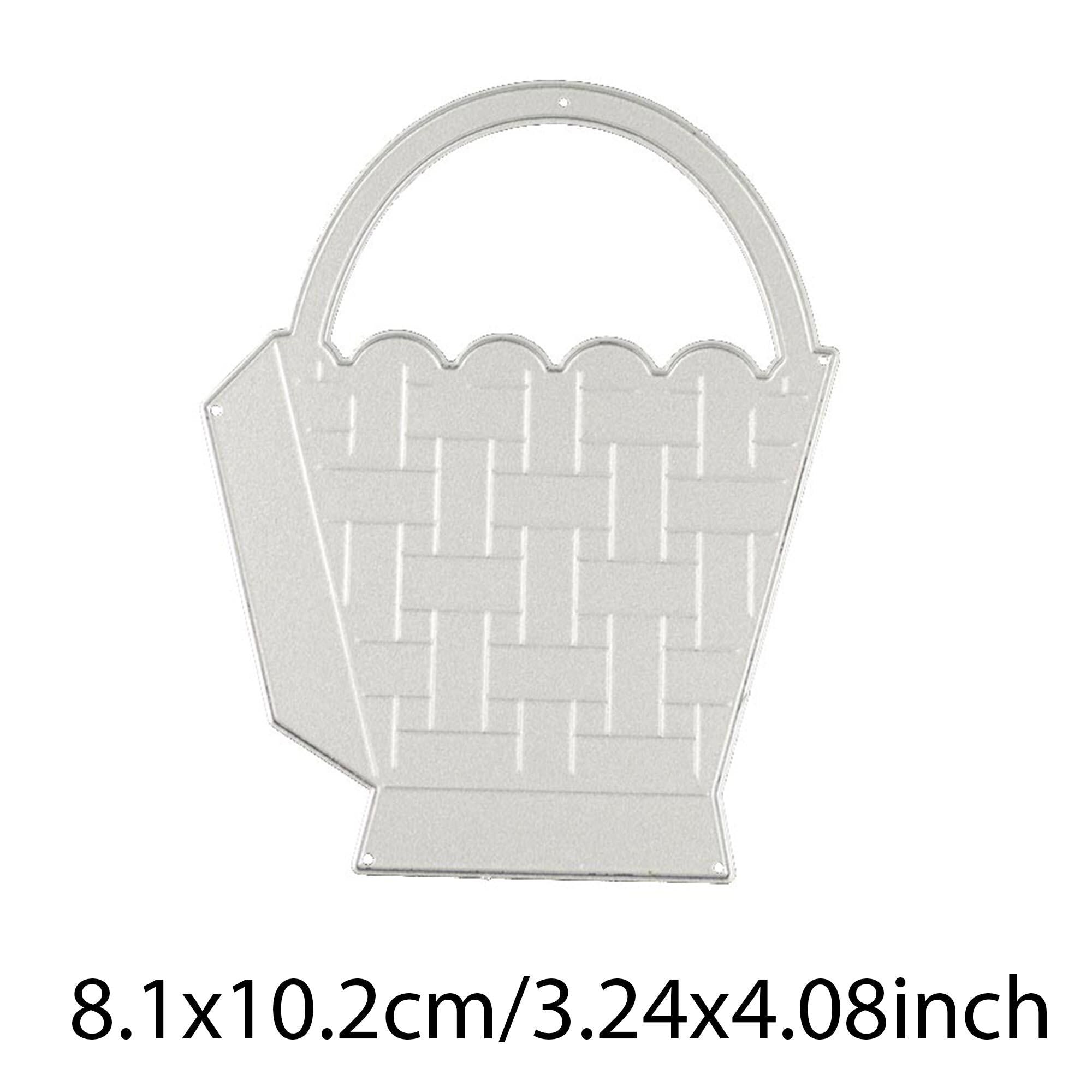 Basket Shaped Metal Cutting Die for DIY Craft Projects and Scrapbooking