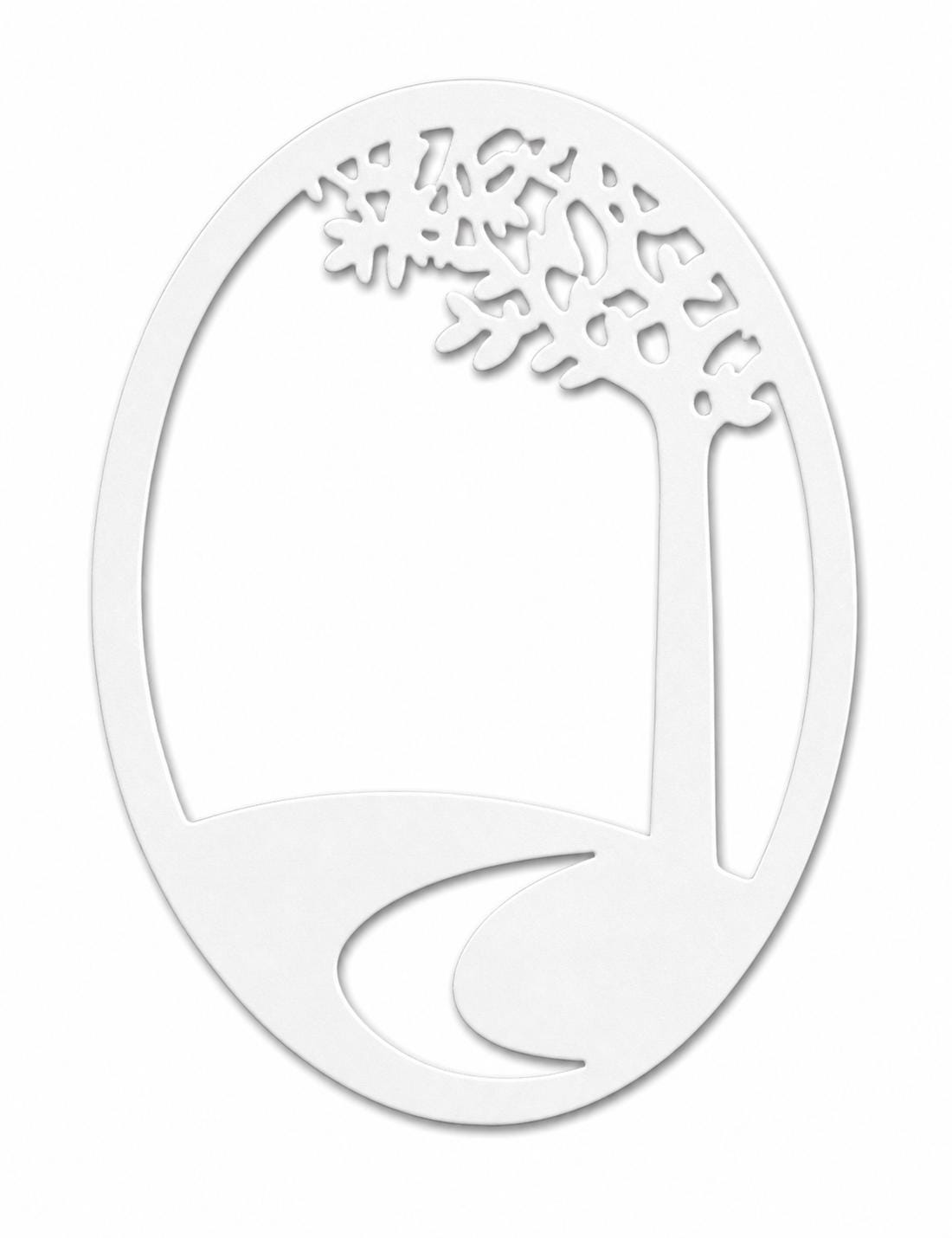 Metal Cutting Die Tree Frame Oval Landscape Scrapbooking Craft Stencil 14cm x 10cm