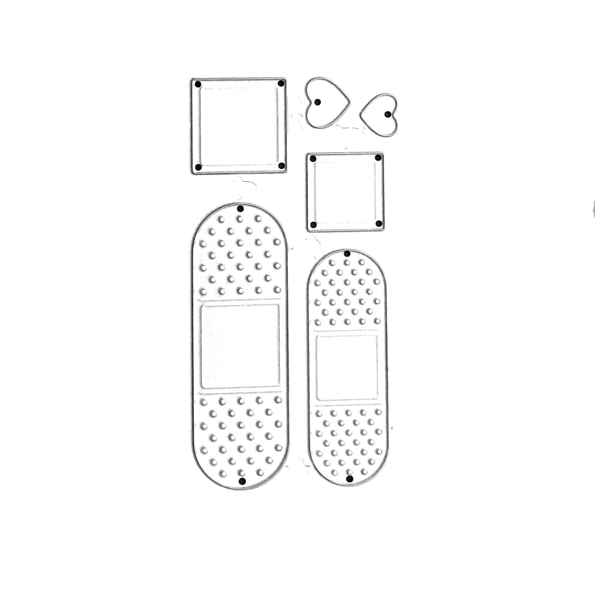 Bandage-Themed Metal Die Set for Scrapbooking, Cardmaking, and DIY Crafts