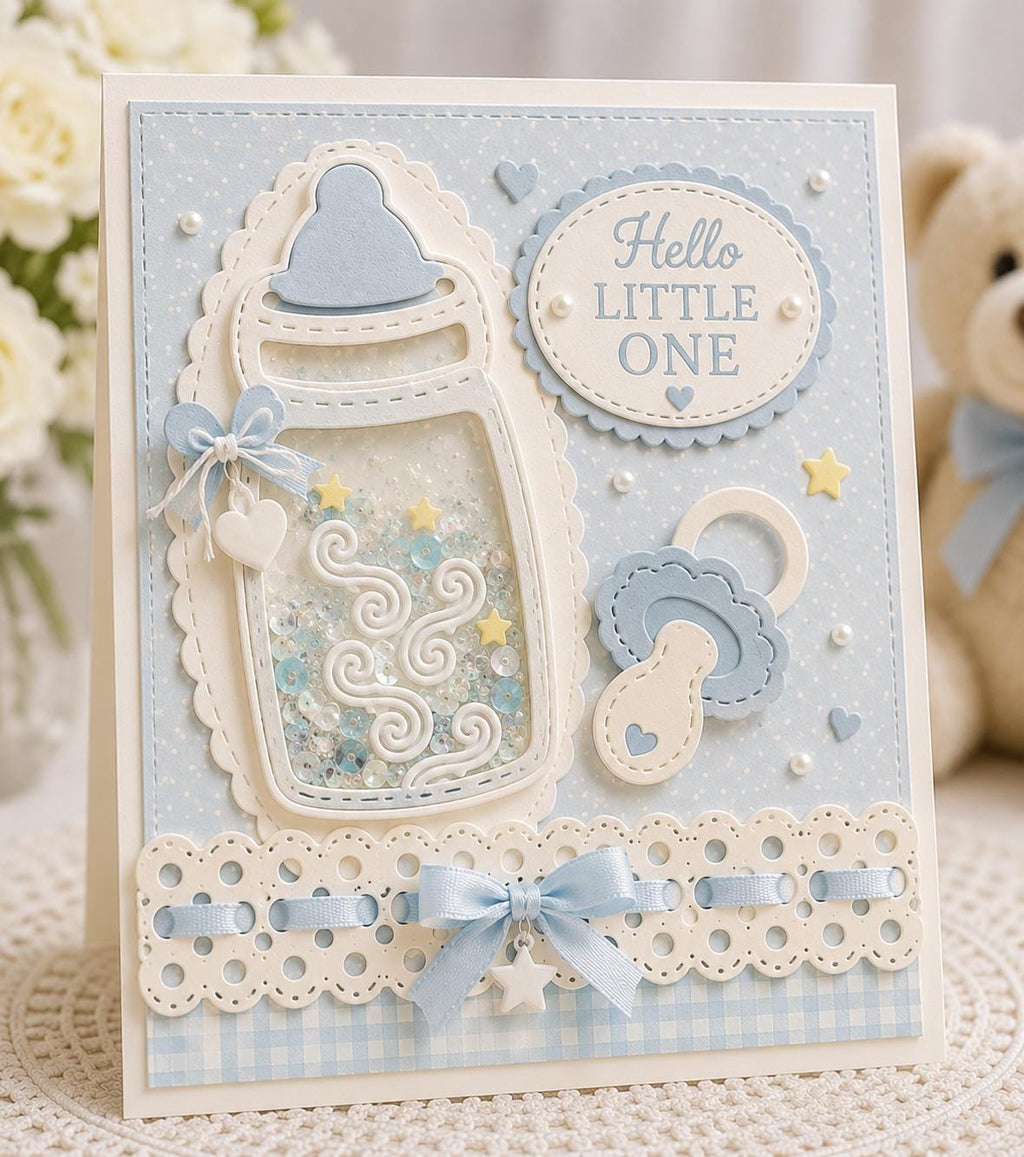 Baby Bottle and Pacifier Metal Dies for Scrapbooking and Card Making