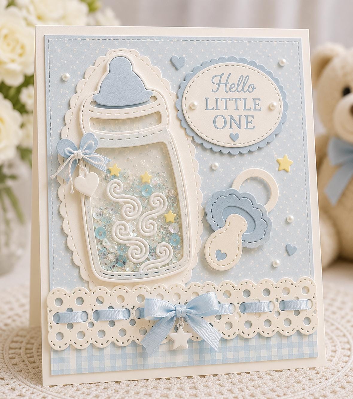 Baby Bottle and Pacifier Metal Dies for Scrapbooking and Card Making