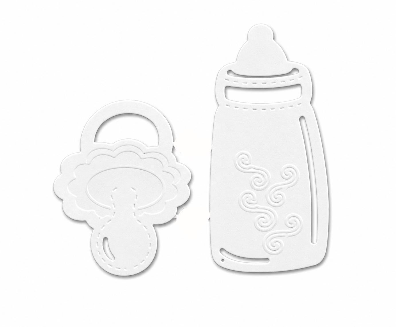 Baby Bottle and Pacifier Metal Dies for Scrapbooking and Card Making