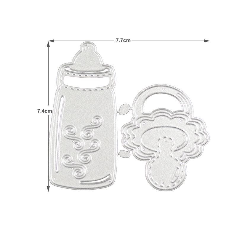 Baby Bottle and Pacifier Metal Dies for Scrapbooking and Card Making