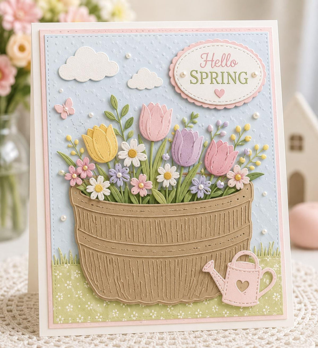Wooden Planter Box Metal Die Cut for Crafting & Scrapbooking