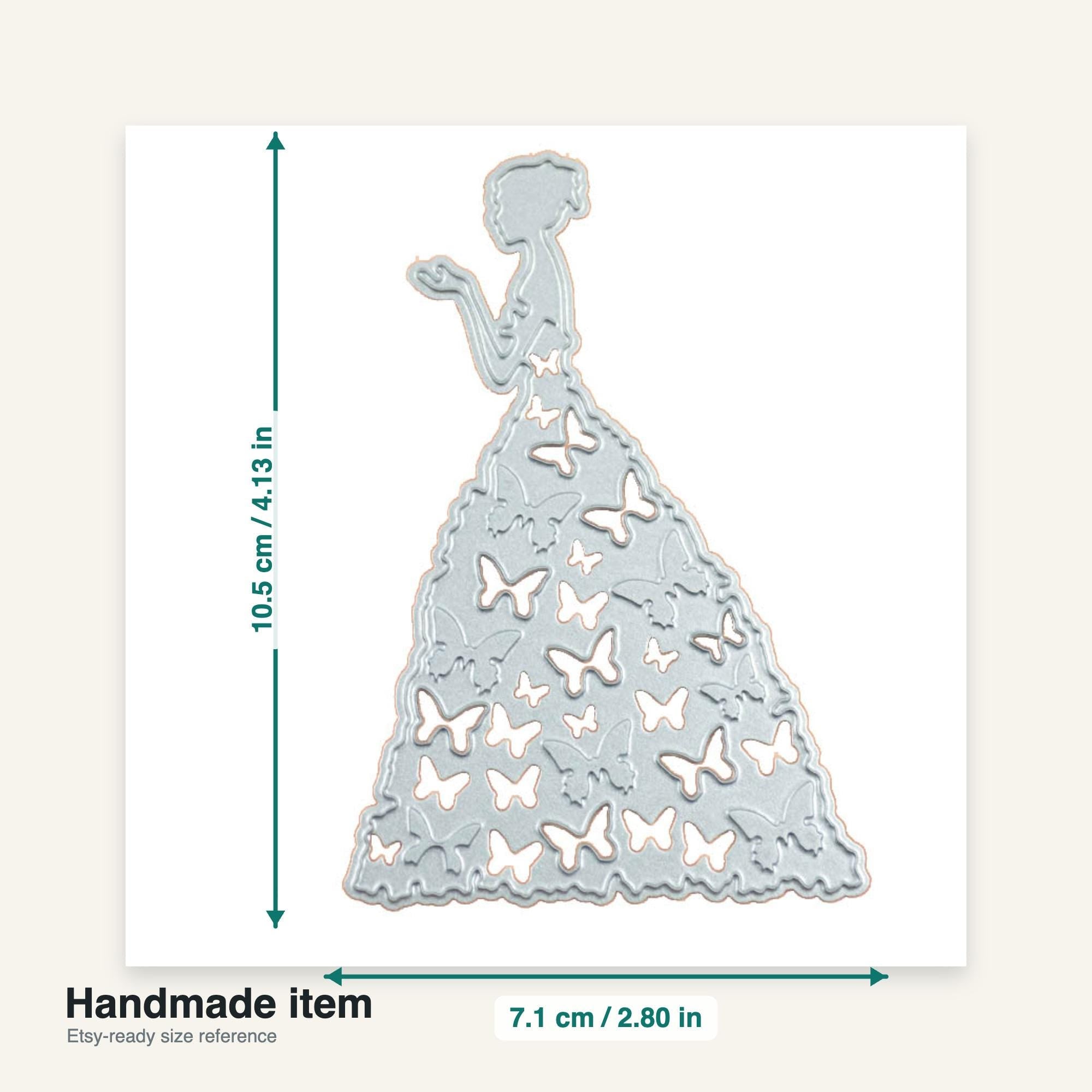 Butterfly Dress Lady Metal Die Cut for Scrapbooking & Card Making