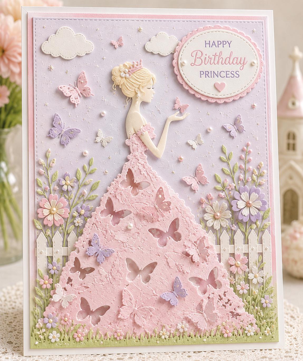 Butterfly Dress Lady Metal Die Cut for Scrapbooking & Card Making