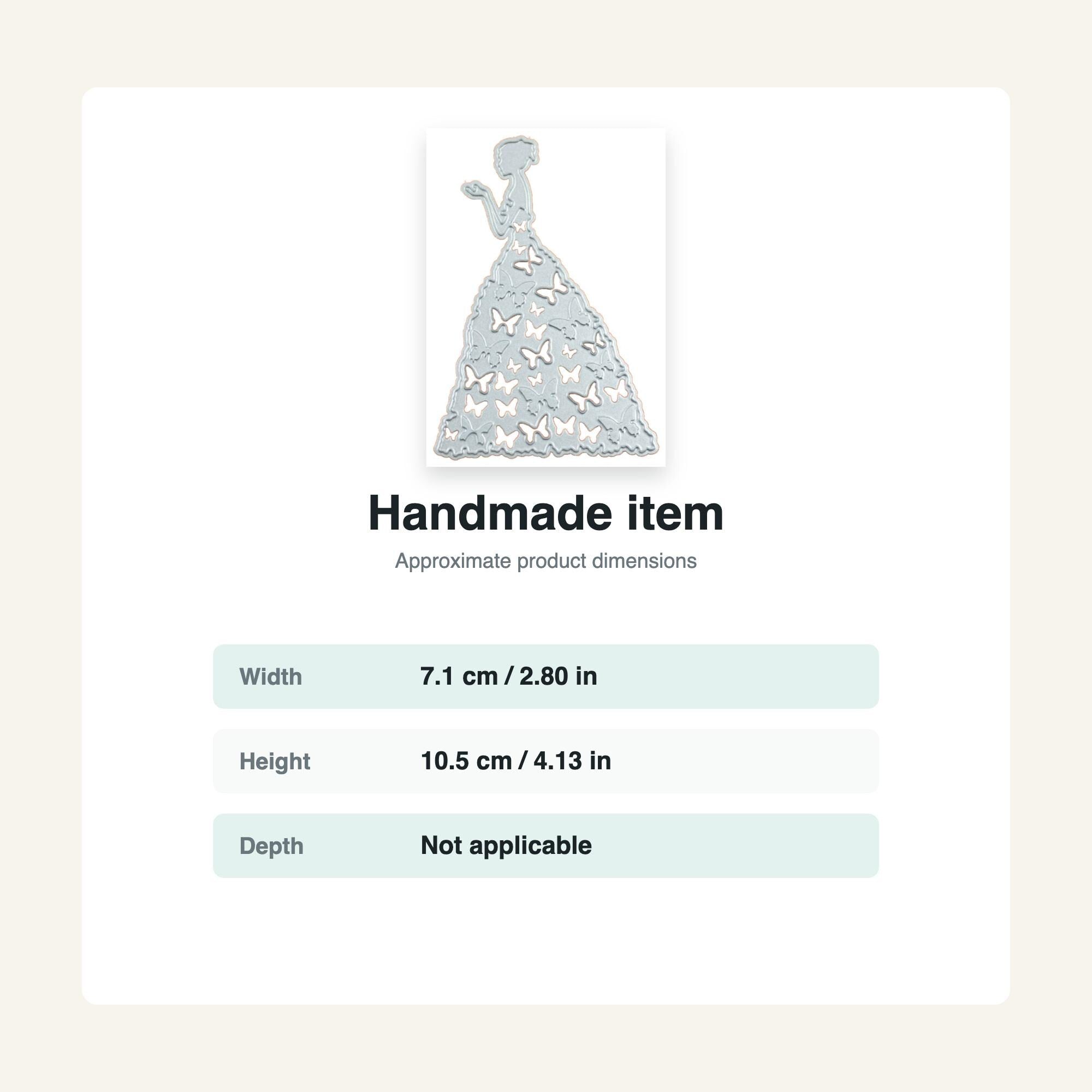 Butterfly Dress Lady Metal Die Cut for Scrapbooking & Card Making