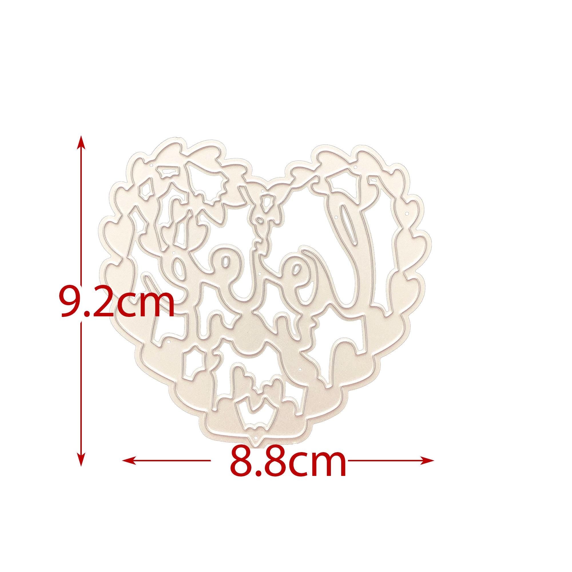 Heart Frame Metal Die with 'Love' Design - Scrapbooking & Cardmaking