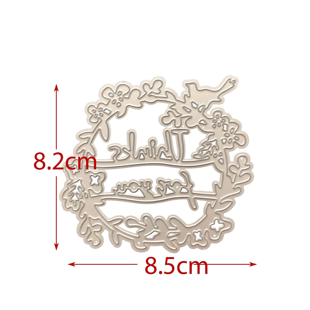 Flower Wreath Frame Metal Die Cut for Scrapbooking & Cardmaking