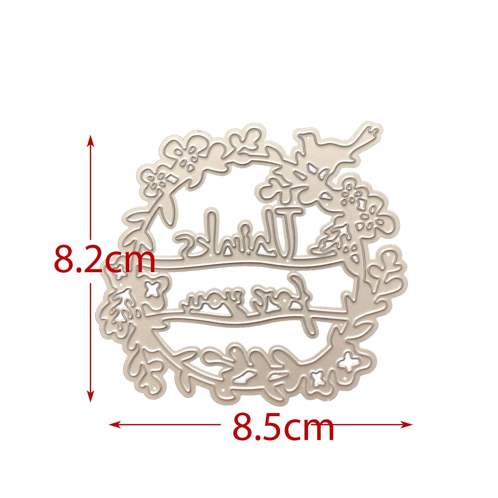 Flower Wreath Frame Metal Die Cut for Scrapbooking & Cardmaking