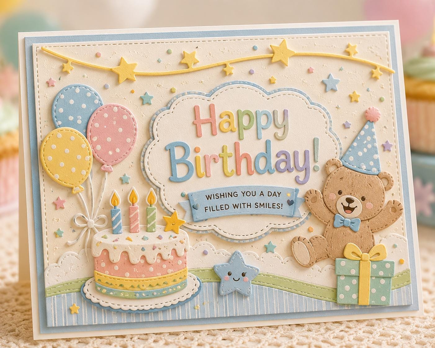 Star Border Metal Cutting Die for Scrapbooking and Card Making - 14.3cm Embossing Die