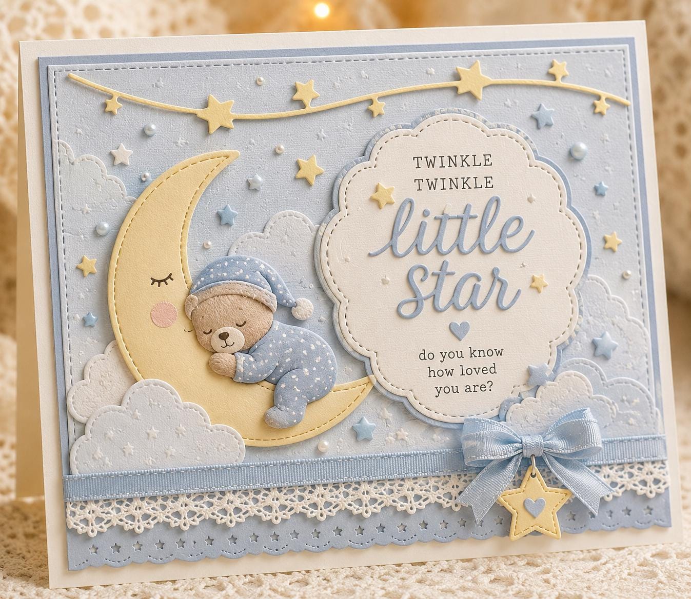 Star Border Metal Cutting Die for Scrapbooking and Card Making - 14.3cm Embossing Die