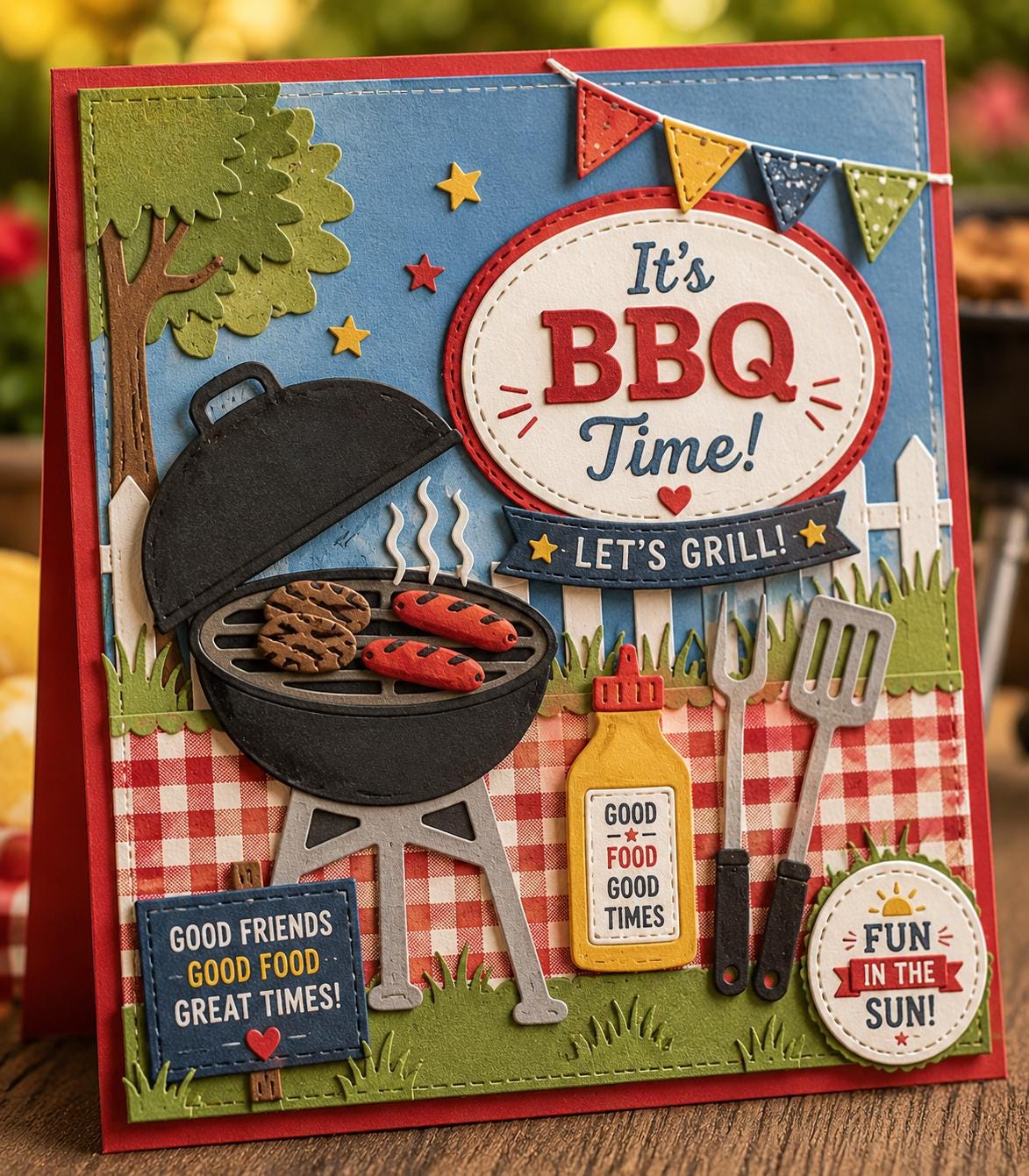 BBQ Grill Metal Cutting Dies for Scrapbooking, Card Making & Crafting Projects