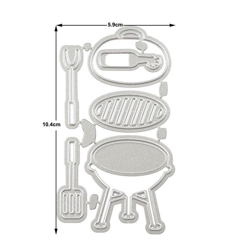 BBQ Grill Metal Cutting Dies for Scrapbooking, Card Making & Crafting Projects