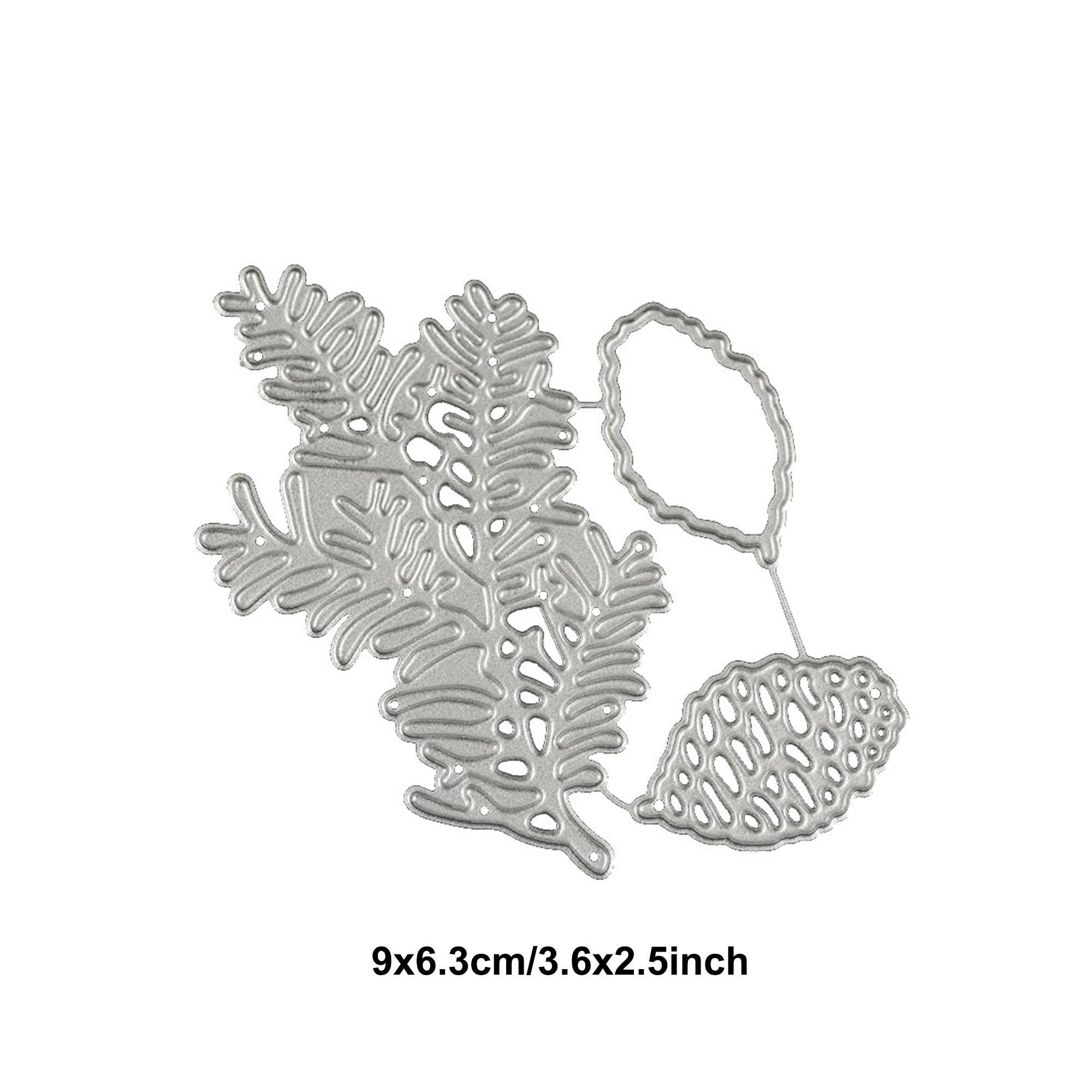 Pine Branch & Pine Cone Metal Die Cuts for Crafting and Card Making