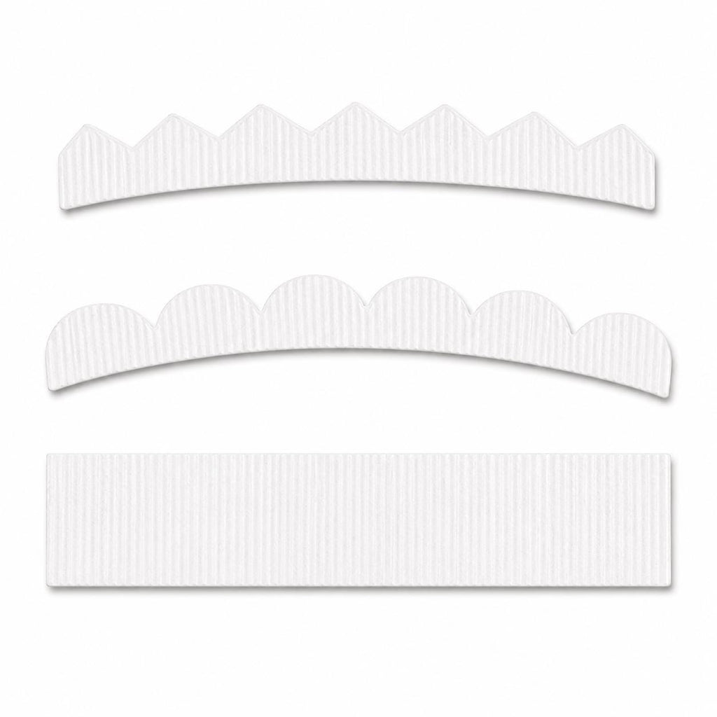 Banner Bunting Metal Die Cuts - Scalloped, Zigzag & Straight Edges for DIY Crafts  Scrapbooking