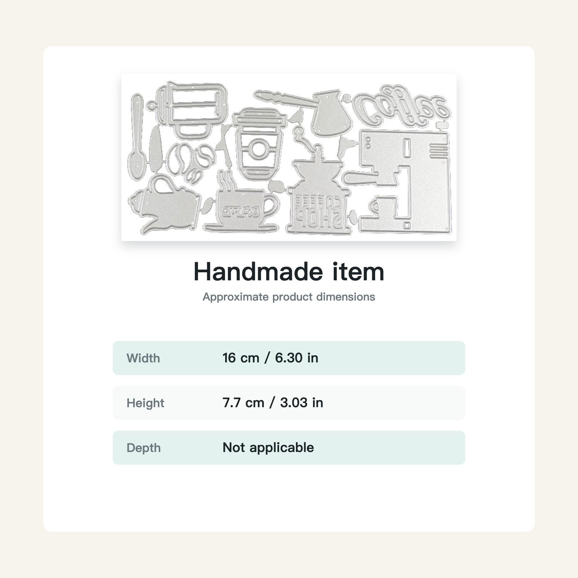 Coffee Shop Metal Cutting Dies Set for Card Making Scrapbooking and DIY Paper Crafts