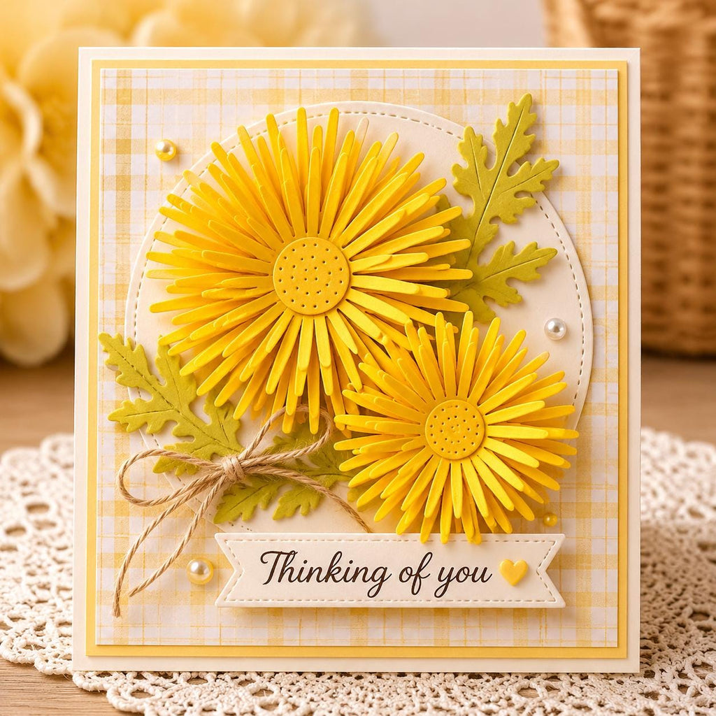Layered Daisy Flower Metal Cutting Dies Set for Card Making Scrapbooking and Paper Crafts