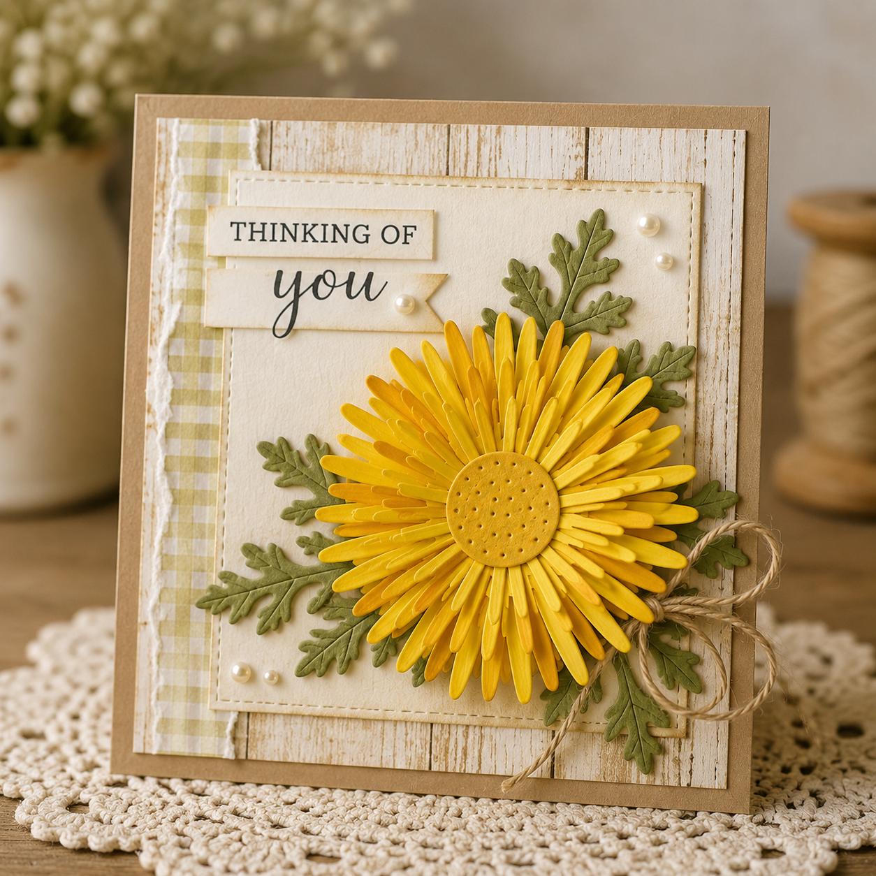 Layered Daisy Flower Metal Cutting Dies Set for Card Making Scrapbooking and Paper Crafts