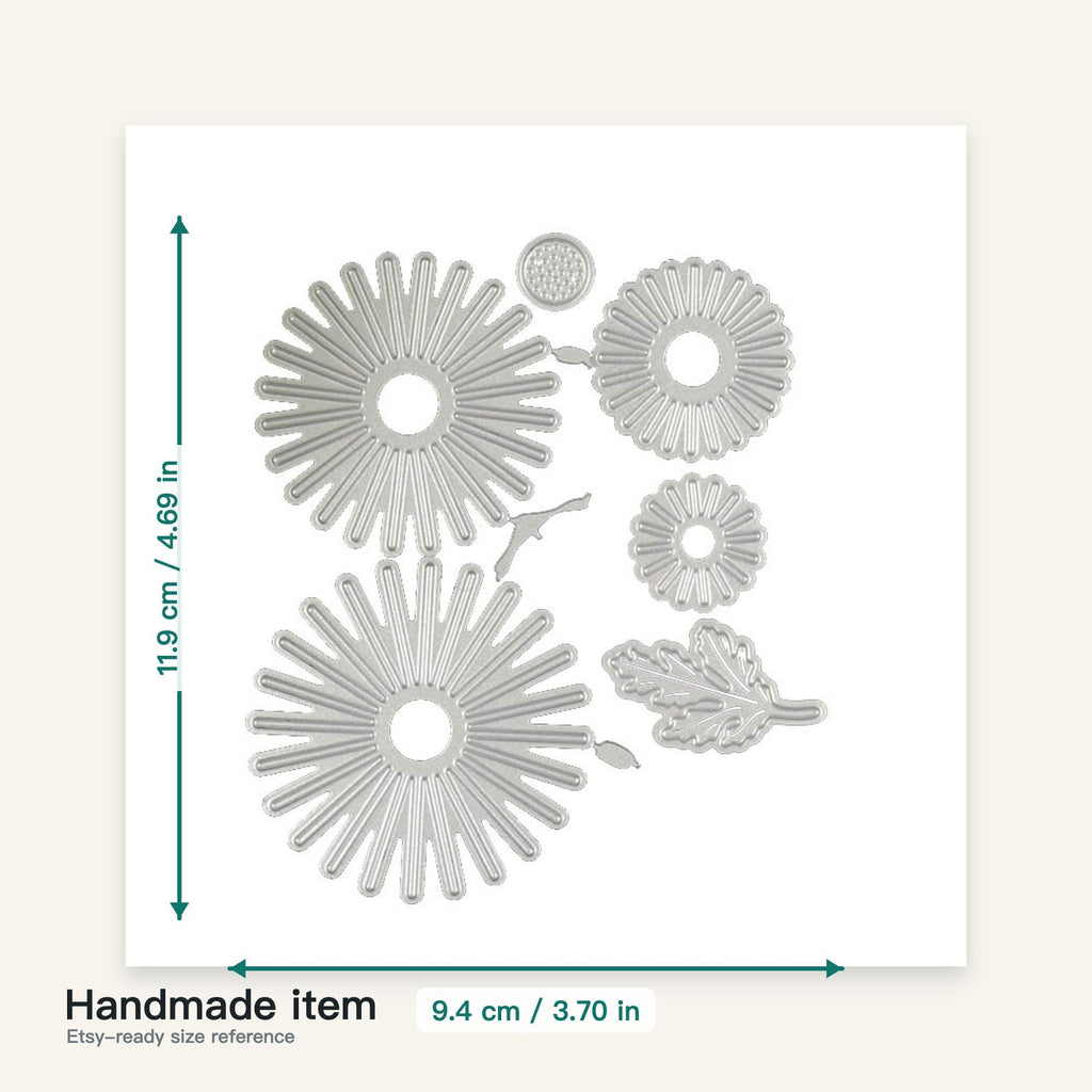 Layered Daisy Flower Metal Cutting Dies Set for Card Making Scrapbooking and Paper Crafts