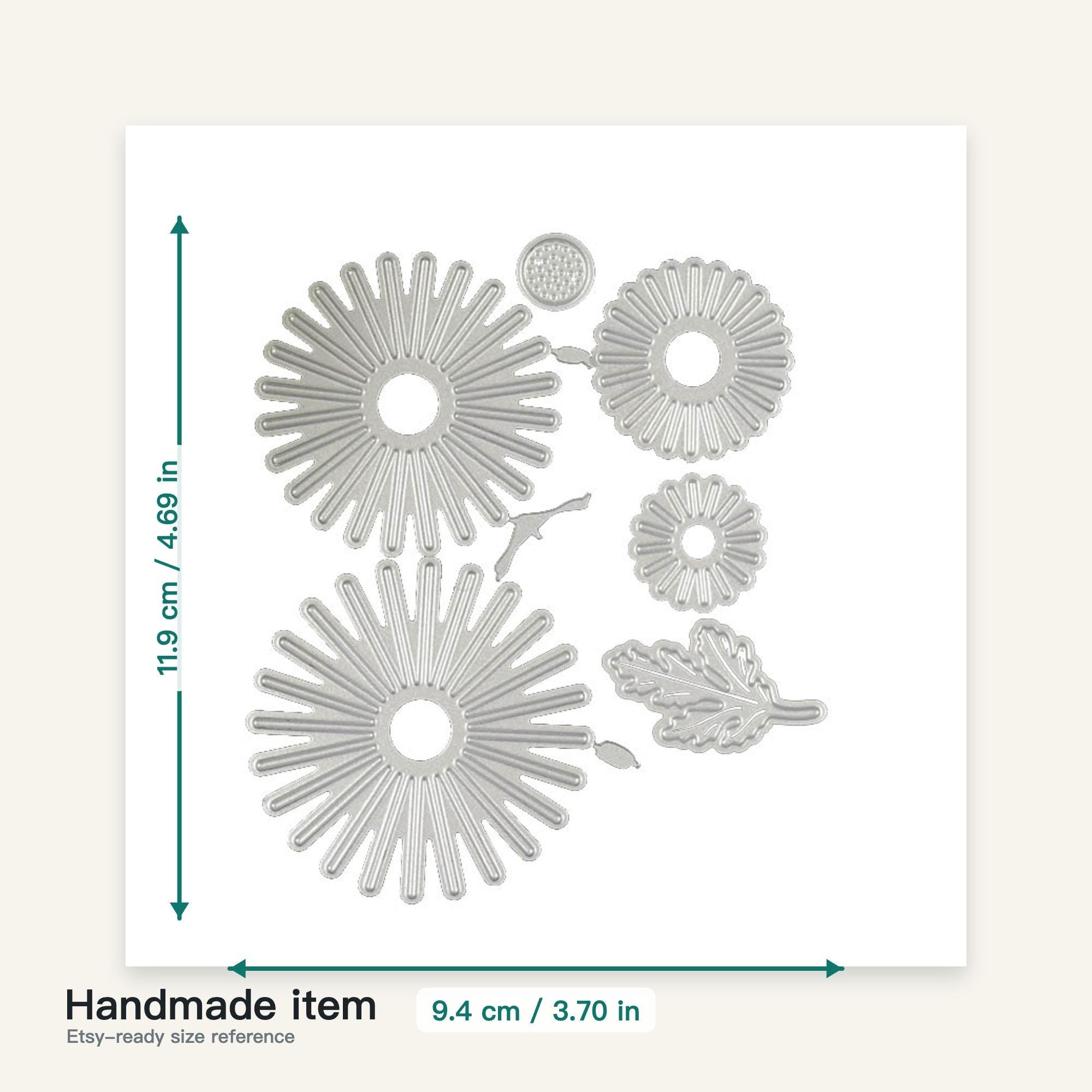 Layered Daisy Flower Metal Cutting Dies Set for Card Making Scrapbooking and Paper Crafts